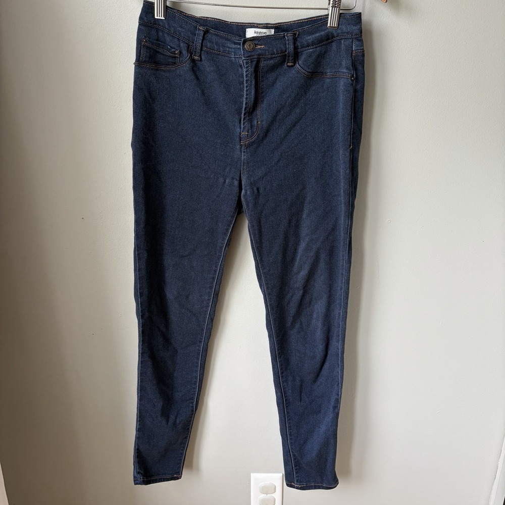 Kensie‎ Jeans Size 8/29 Womens High Rise Dark Blue Jeggings Tapered Leg
